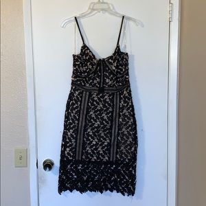 Black & nude lace dress